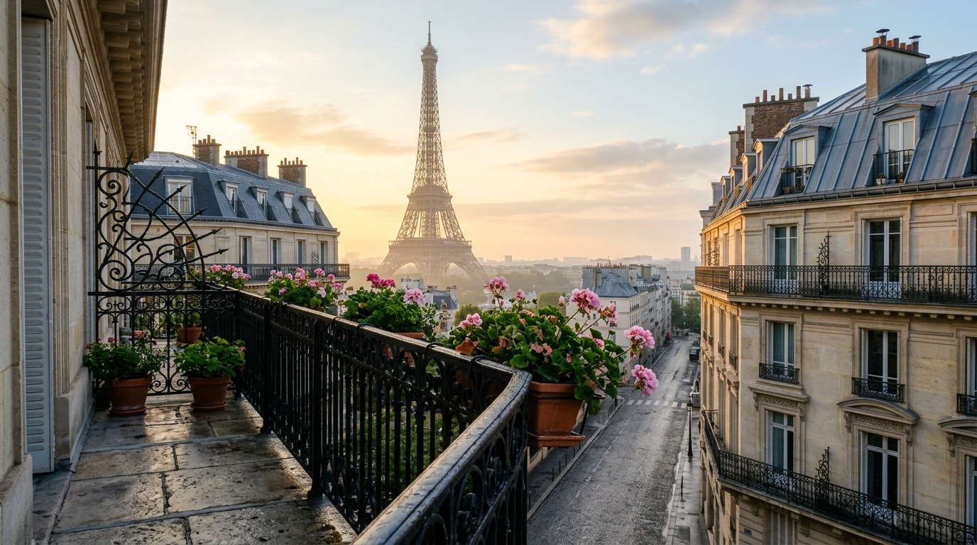 Scenic Eiffel Tower in Paris featured in 15 days Europe tour packages from India