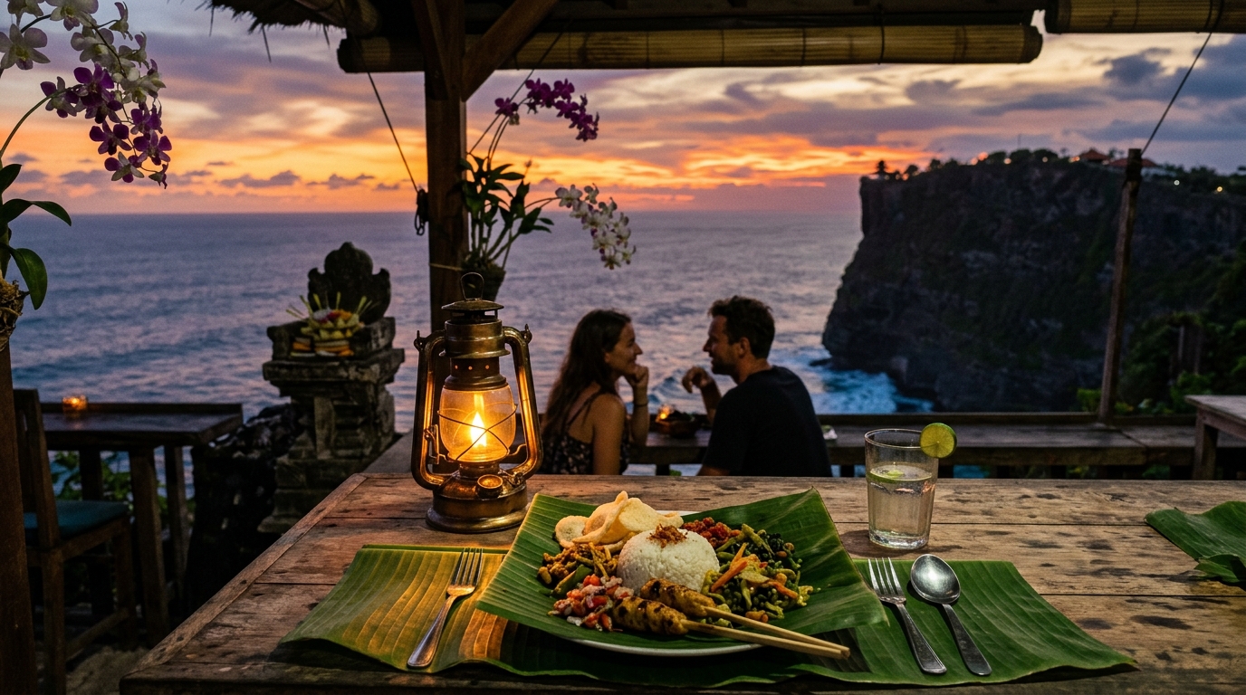 An illustrative landscape showing a beautiful Bali scenery, representing the conclusion of the budget planning guide