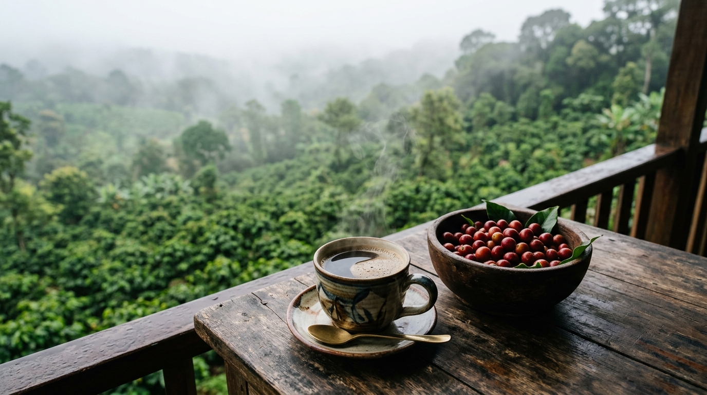 Scenic pathway inside a lush green coffee plantation in Coorg representing a 3-day itinerary