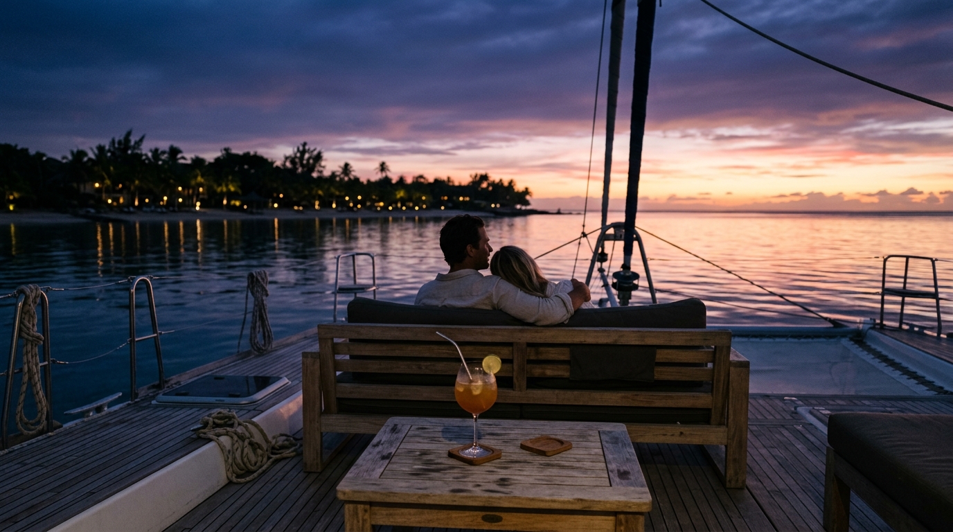 A relaxing beach scene in Mauritius capturing the ultimate reward of a well-budgeted trip from India