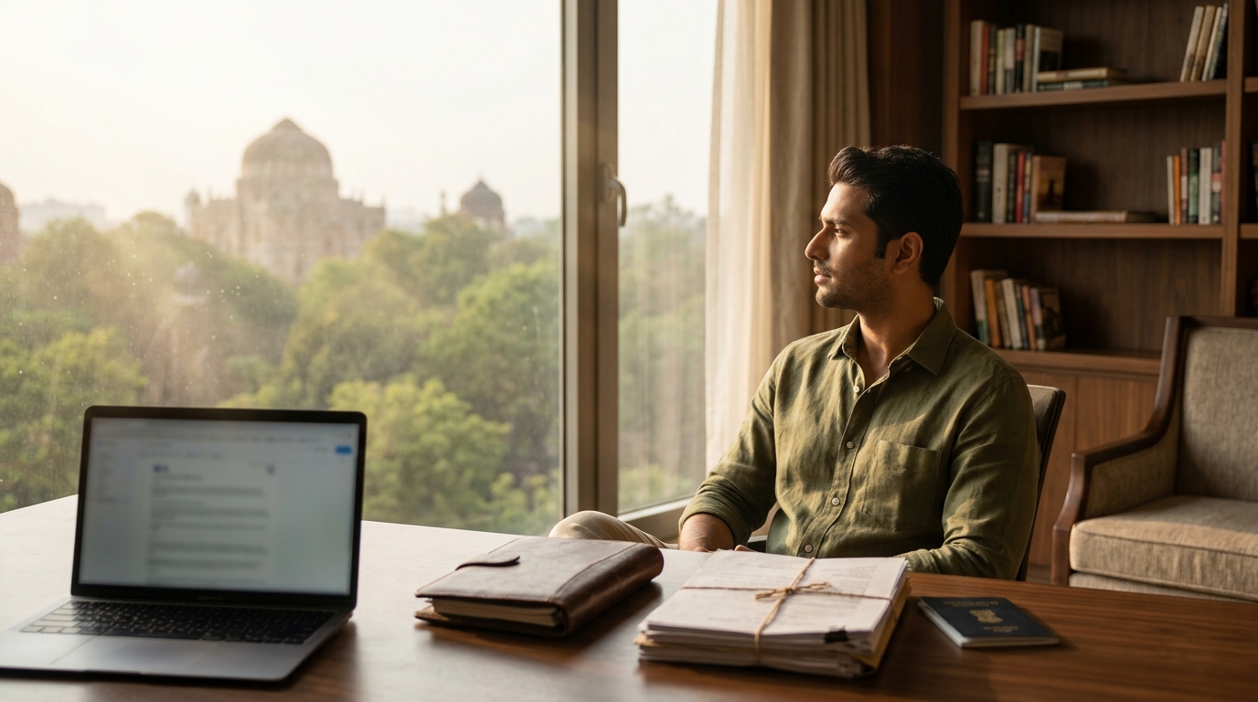 How to Appeal a Visa Refusal in India: A Step-by-Step Guide for Indian Applicants 1 An Indian applicant reviewing a visa refusal document next to their passport
