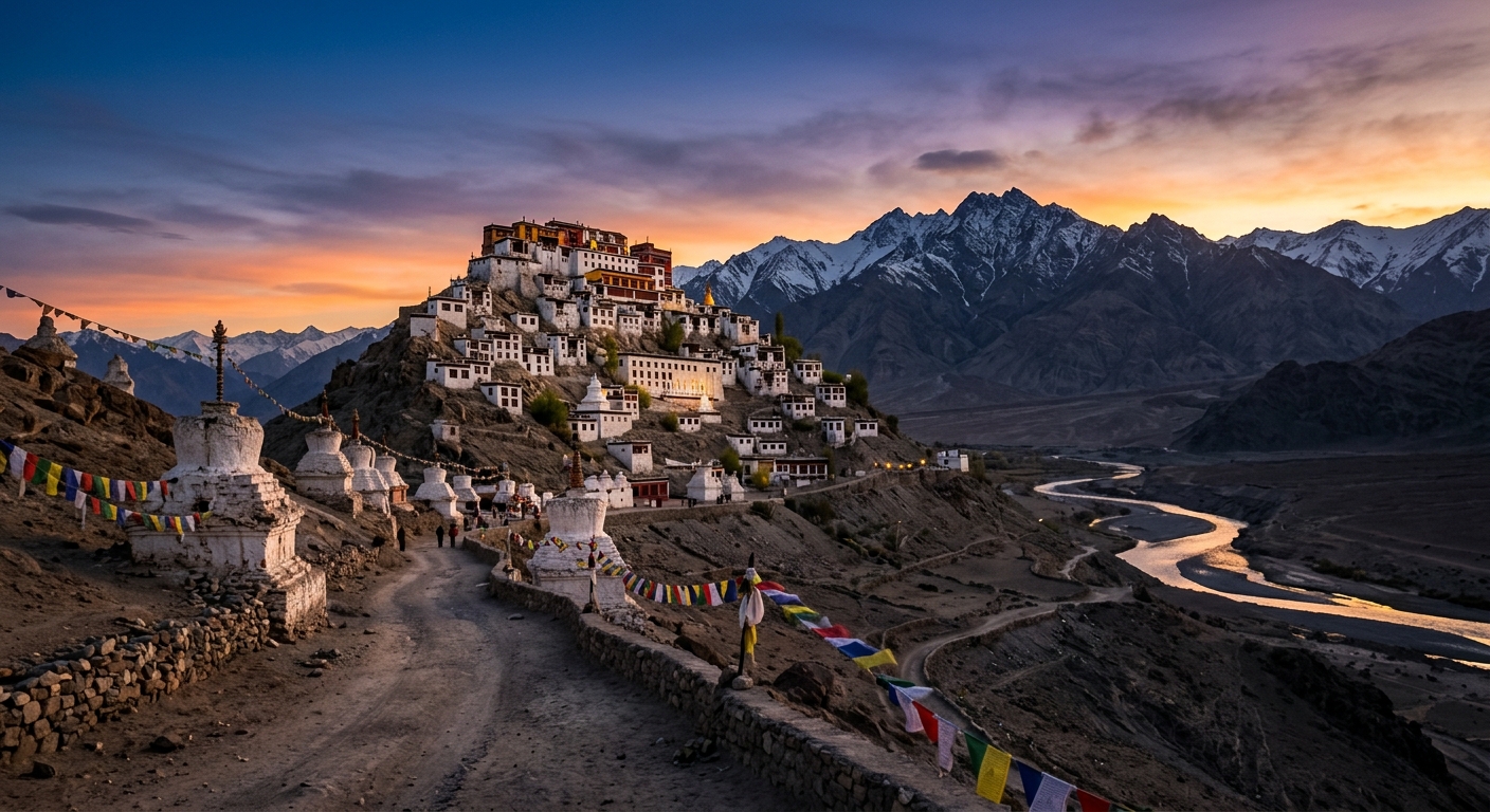 A scenic high-altitude landscape in India, ideal for planning a holiday to the best places to visit in India in the month of April