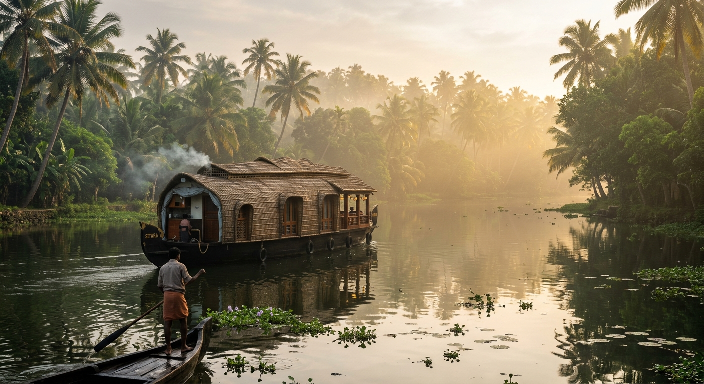 Beautiful winter travel planning and holiday preparation in India