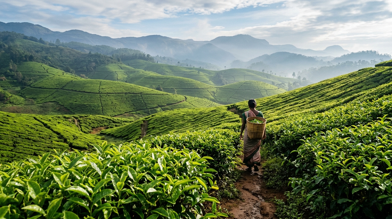 Misty coffee plantations and lush landscapes of Coorg, India