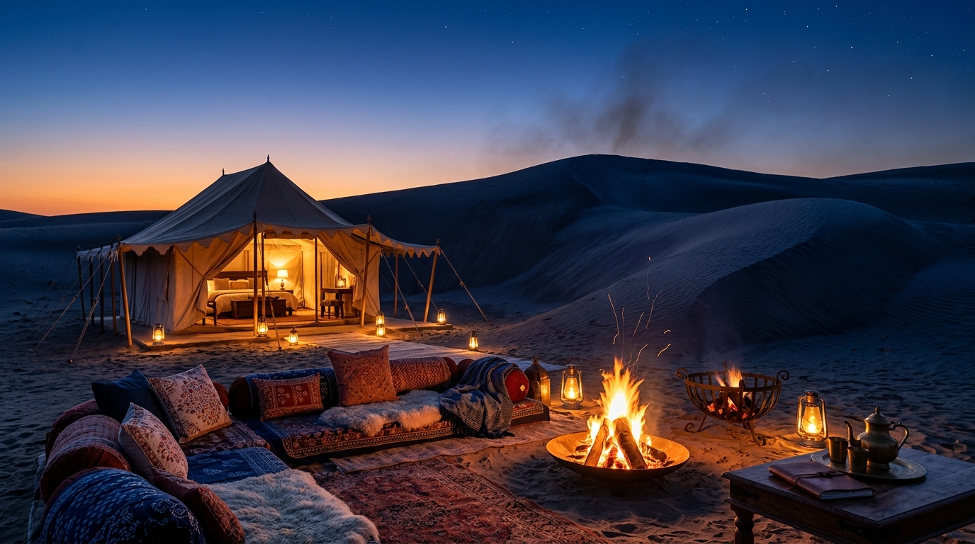 A thrilling jeep and camel safari adventure through the golden sand dunes of Jaisalmer, India