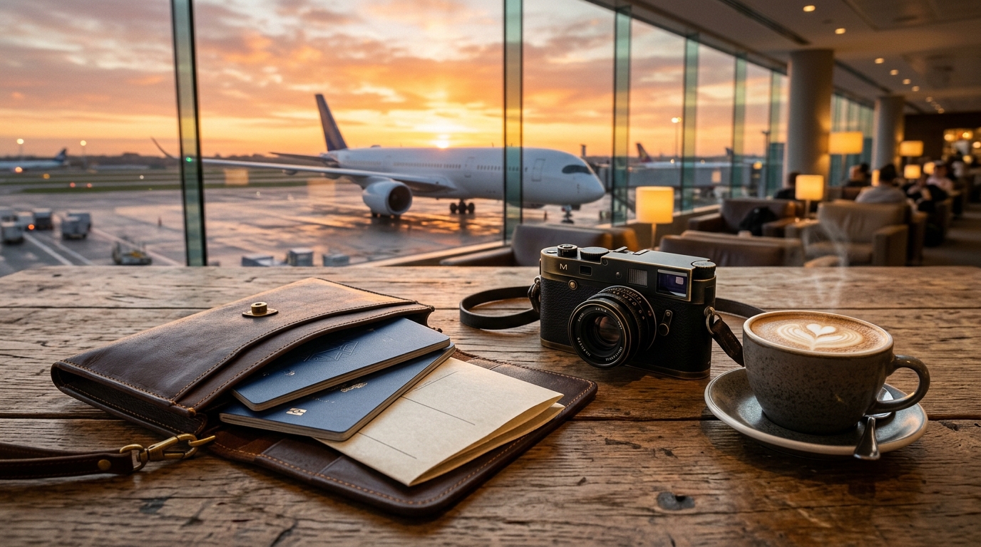 Essential documents for visa free countries for Indian citizens compiled in a neat travel folder