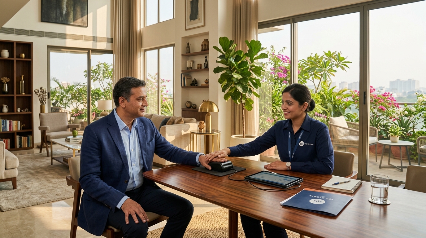 VFS Global India Visa at Home premium mobile biometrics service