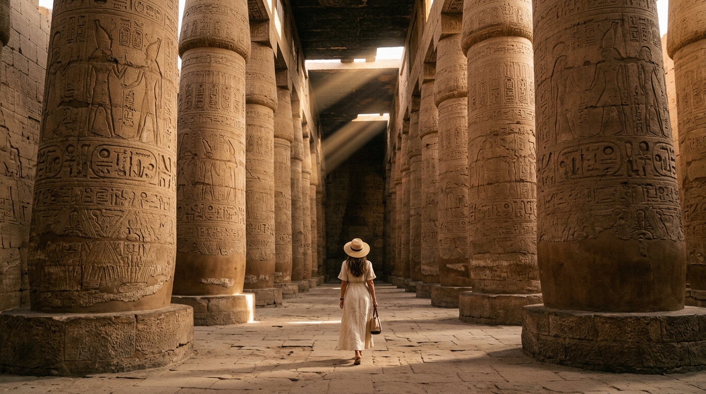 The iconic Giza Pyramids at sunset, highlighting the best of Egypt tour packages from India