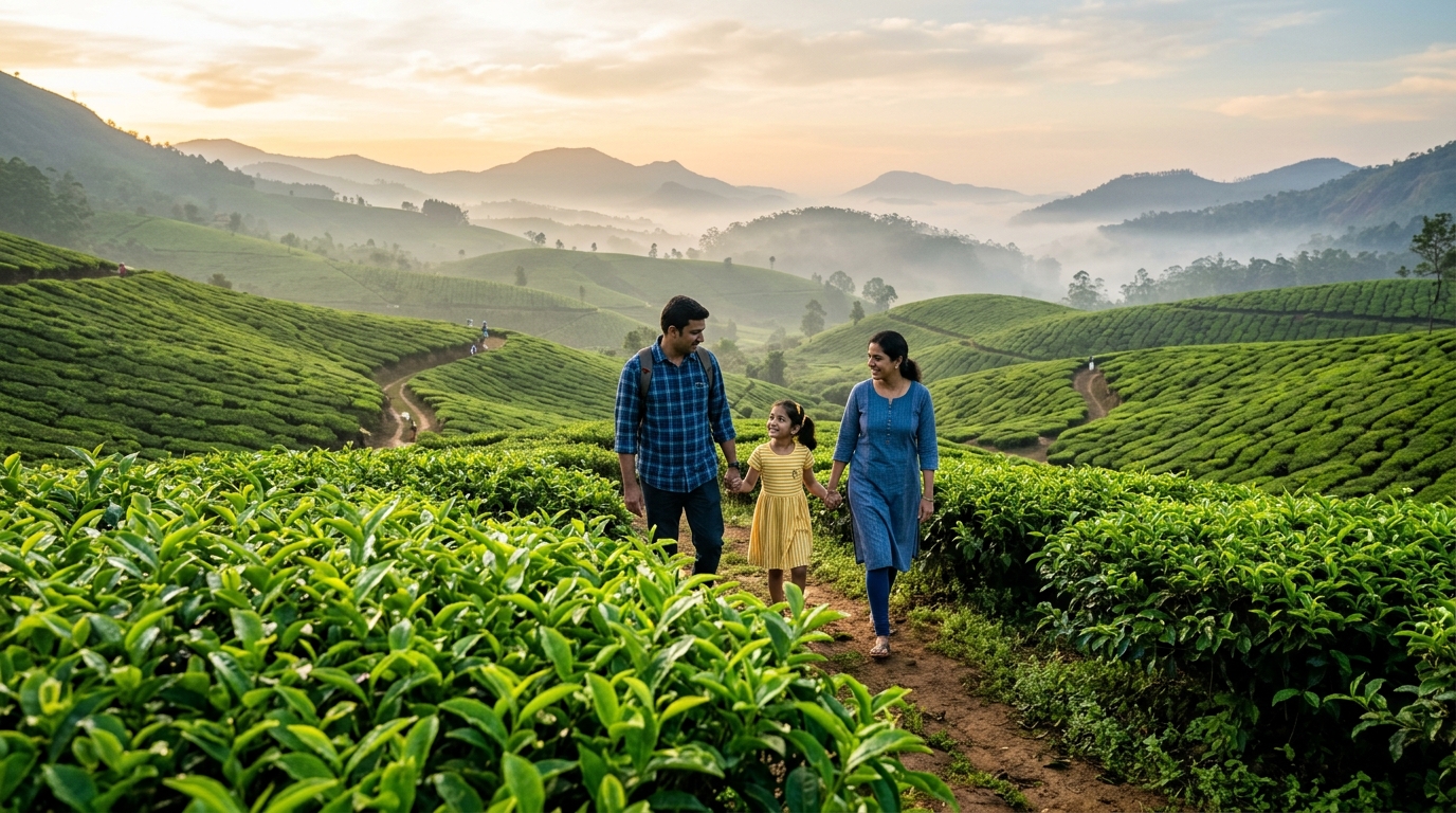 Happy multi-generational family enjoying a holiday booked through family tour packages in India