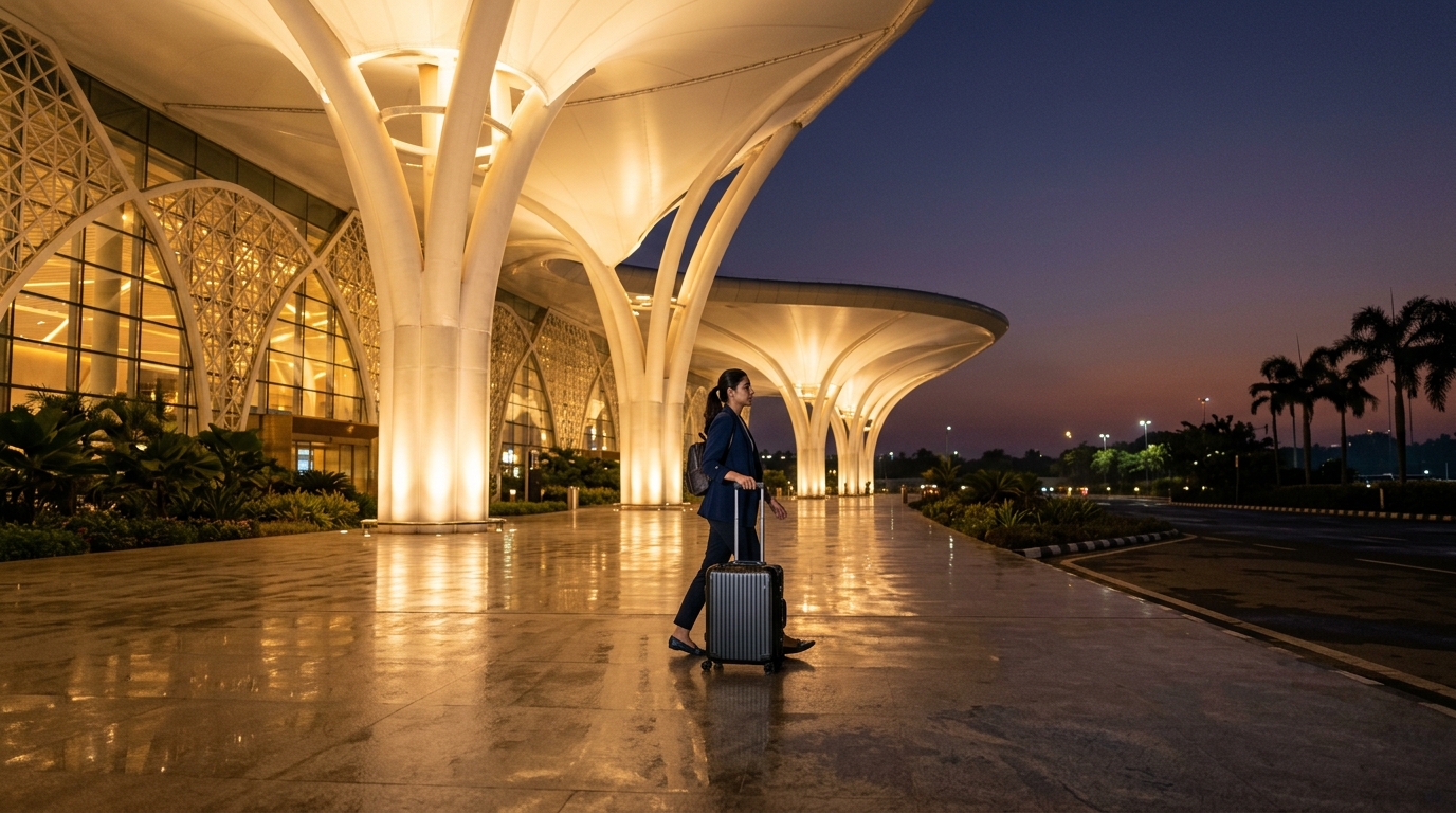 A traveler resolving an exit permit for visa overstay in India