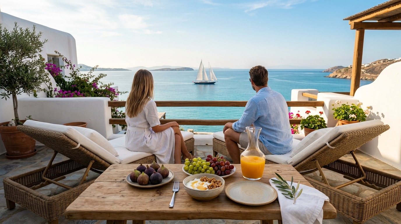Scenic view of Santorini caldera for Greece tour packages from India