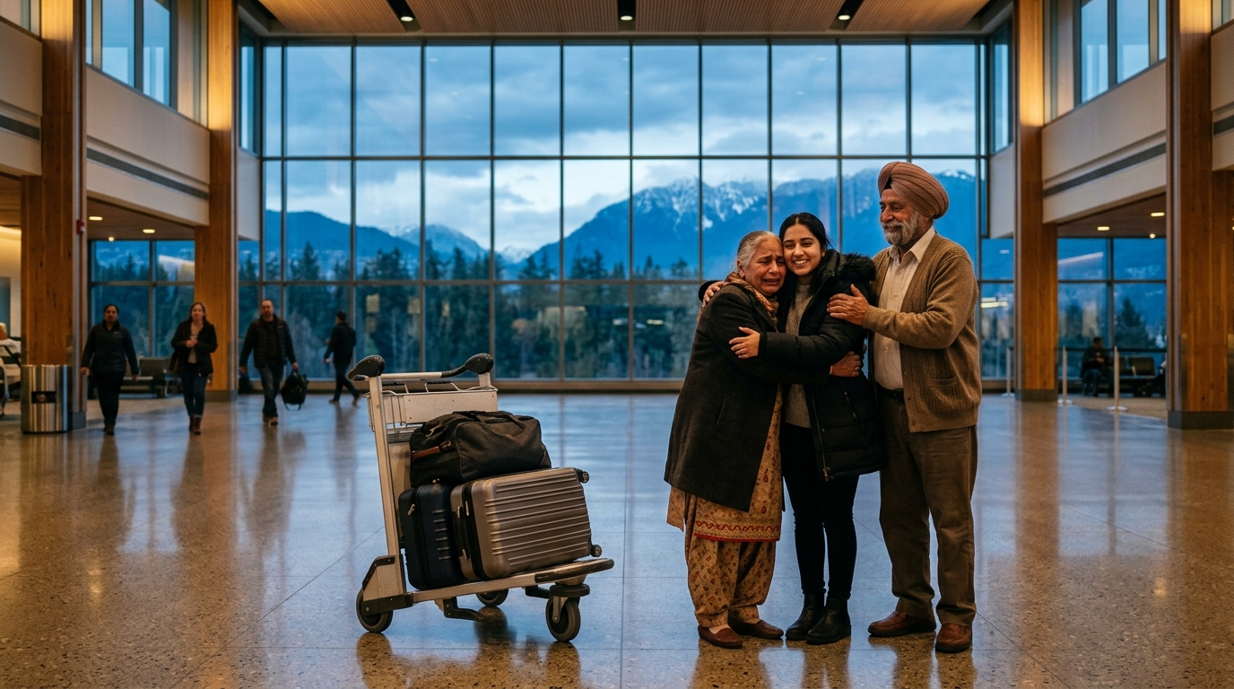 Indian traveler preparing financial documents and passport after India resumes Canada visa services