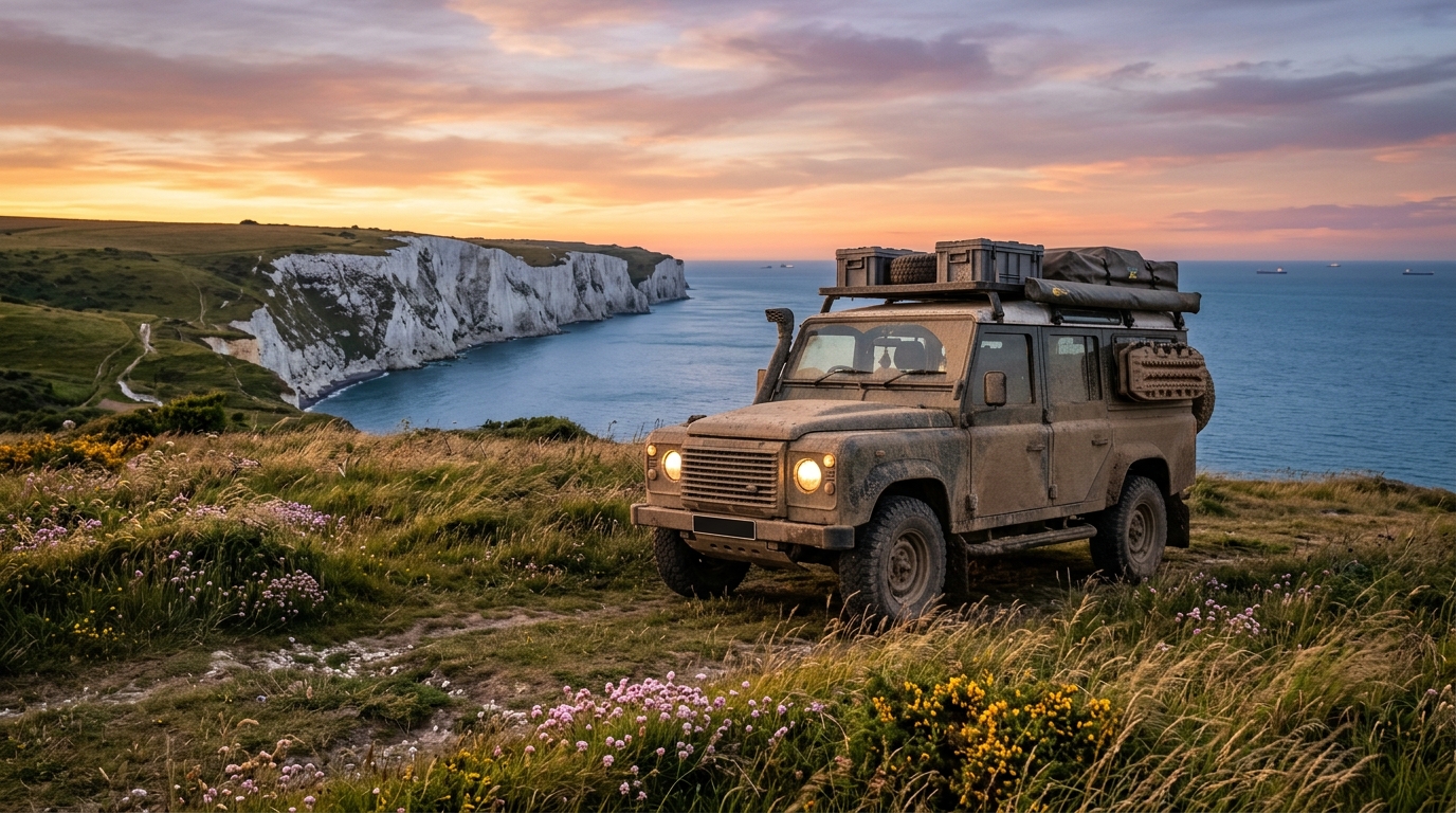 A scenic highway stretching towards the horizon during the final European stretch of the India to London road trip