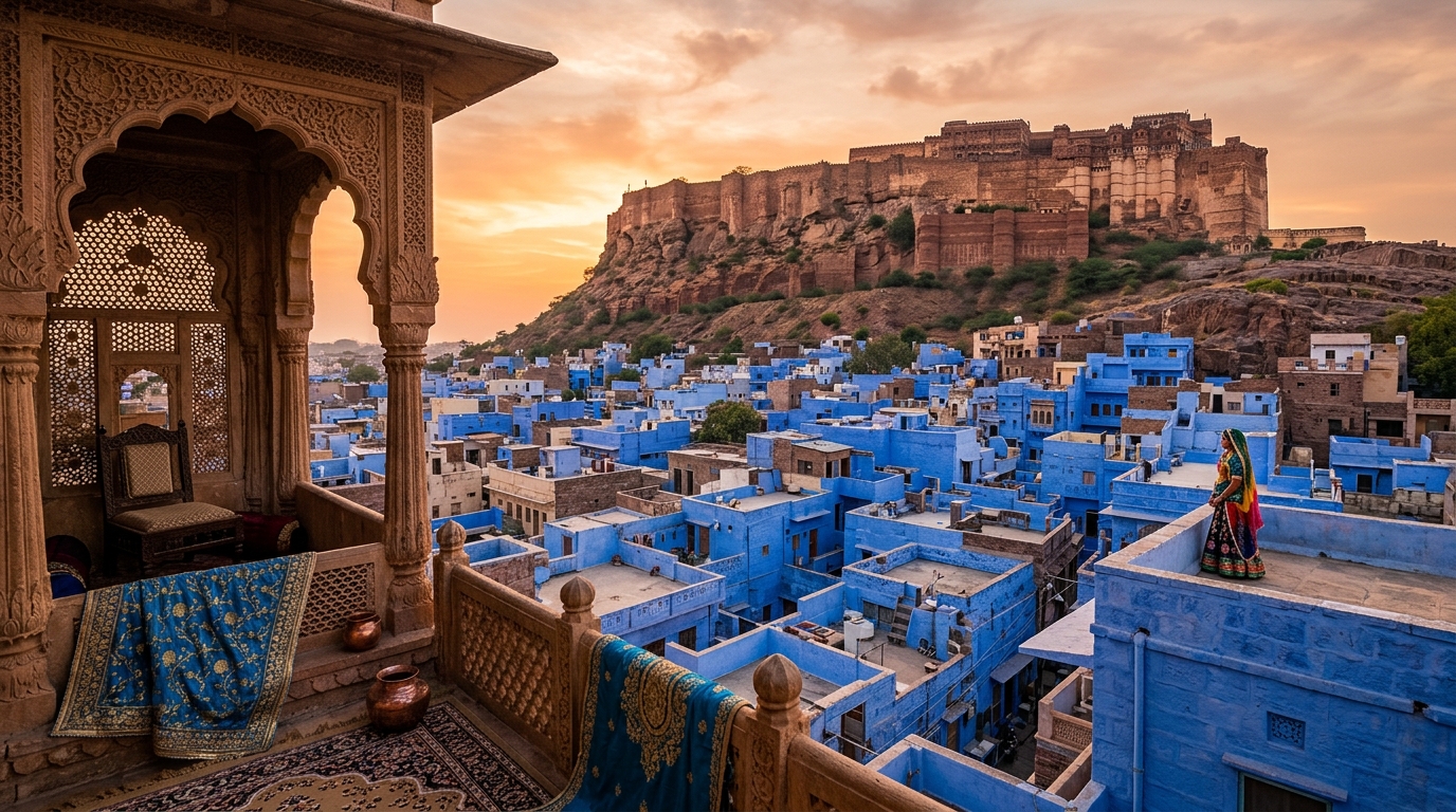 Beautiful heritage palace architecture in India, key destination for an India travel itinerary 1 week