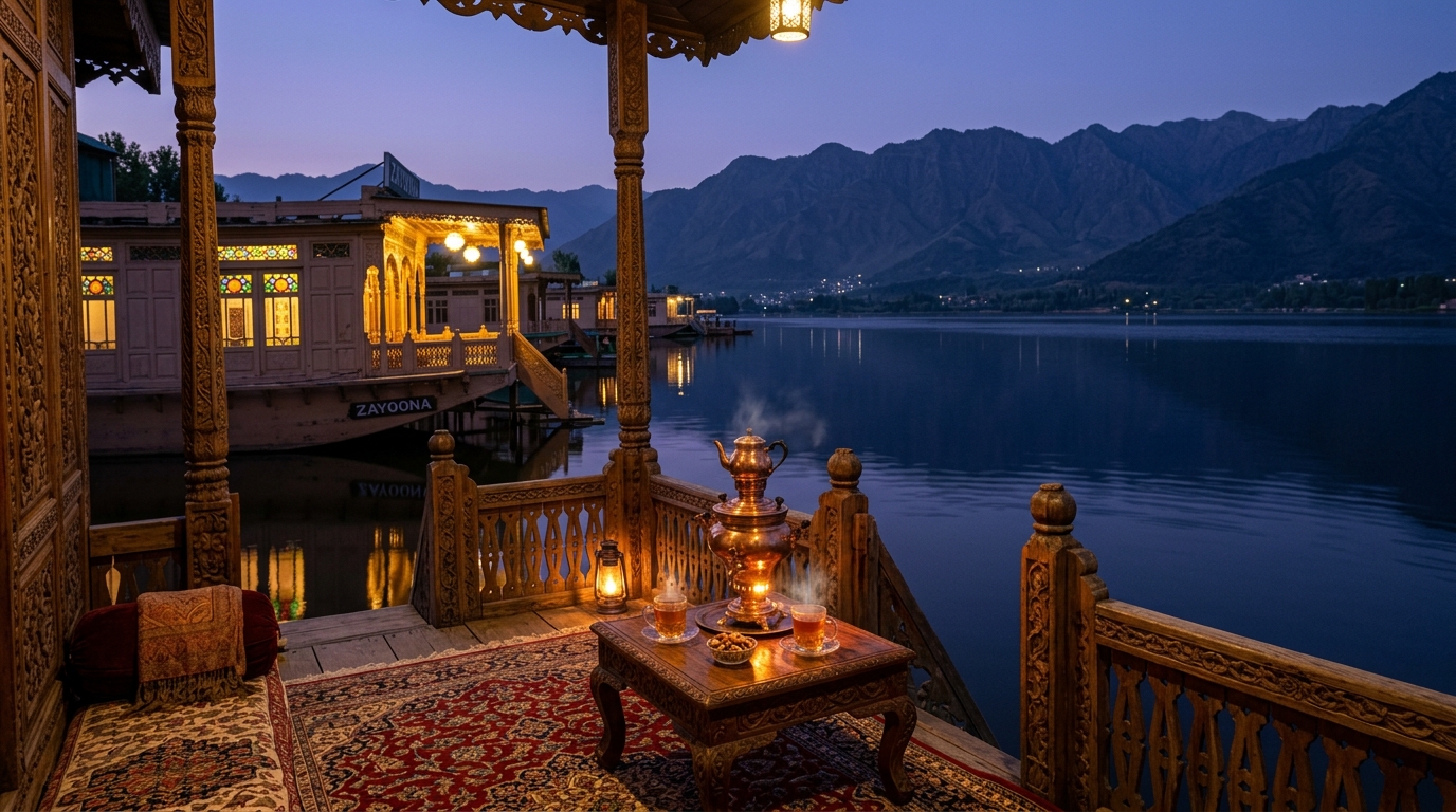 The Ultimate Kashmir Honeymoon Package from India: A Romantic 6-Day Itinerary for Your Dream Getaway 2 Romantic Shikara boat ride on Dal Lake, a signature feature of a Kashmir honeymoon package from India