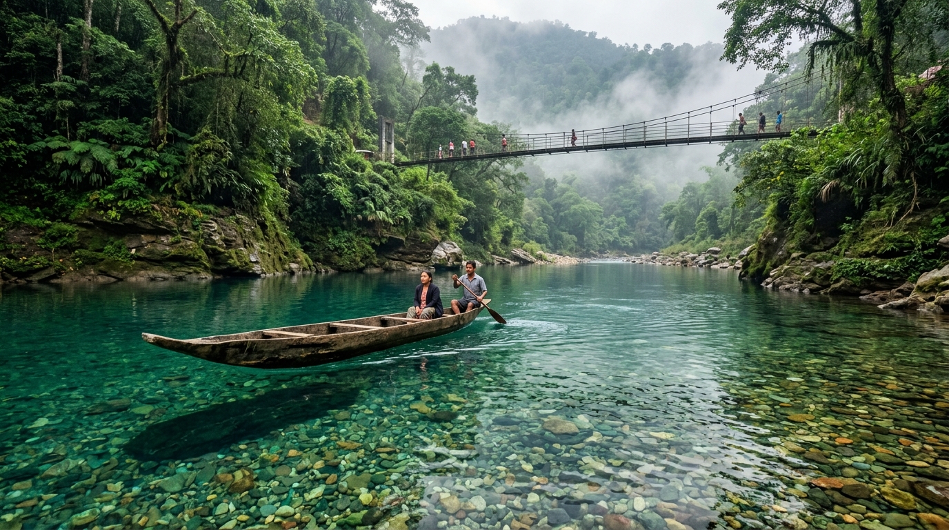 Pristine riverscapes showcasing the natural beauty of offbeat destinations in India