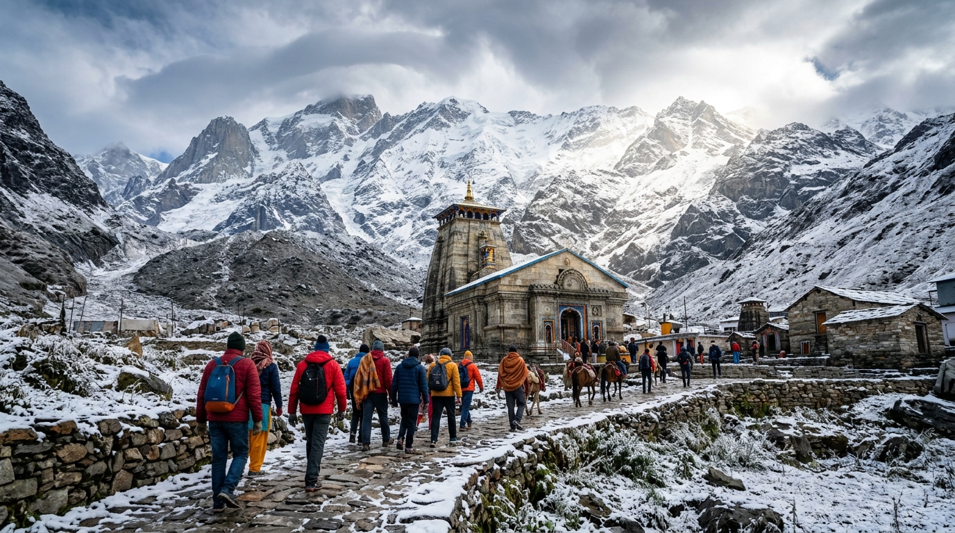 A breathtaking scenic view of Himalayan pilgrimage sites in india