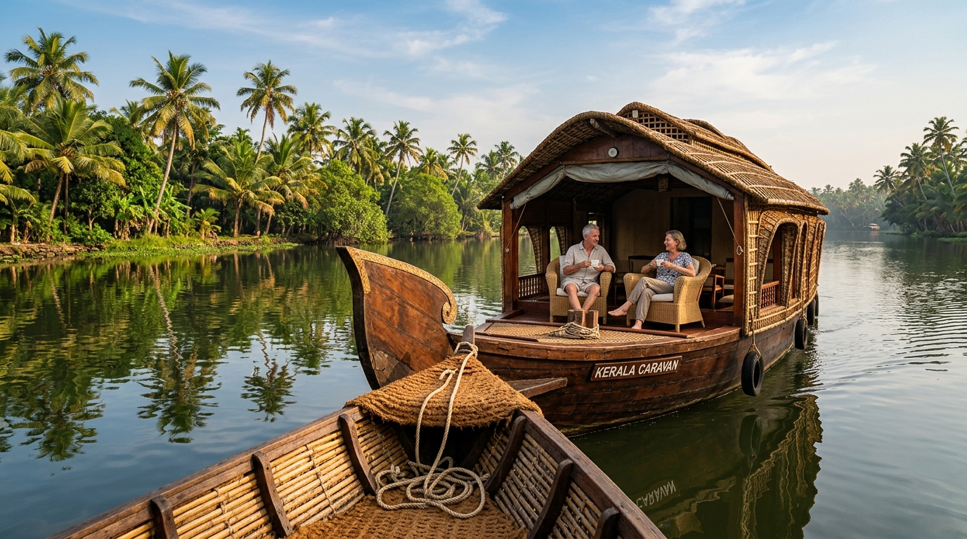 Elderly travelers enjoying a curated tour in India, highlighting senior citizen tour packages india