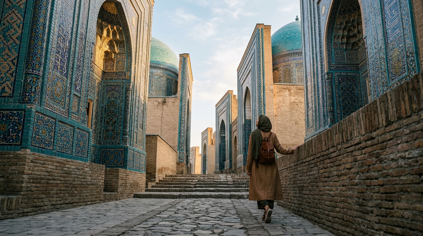 The Ultimate Uzbekistan Tour Package from India: An Unforgettable Tashkent-Samarkand Itinerary 2 Vibrant traditional Uzbek ceramics and handicrafts showcased at a local market