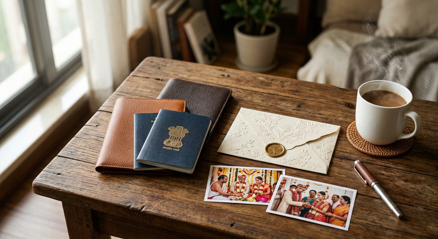 Essential documents for a visa application for newly married couple from India