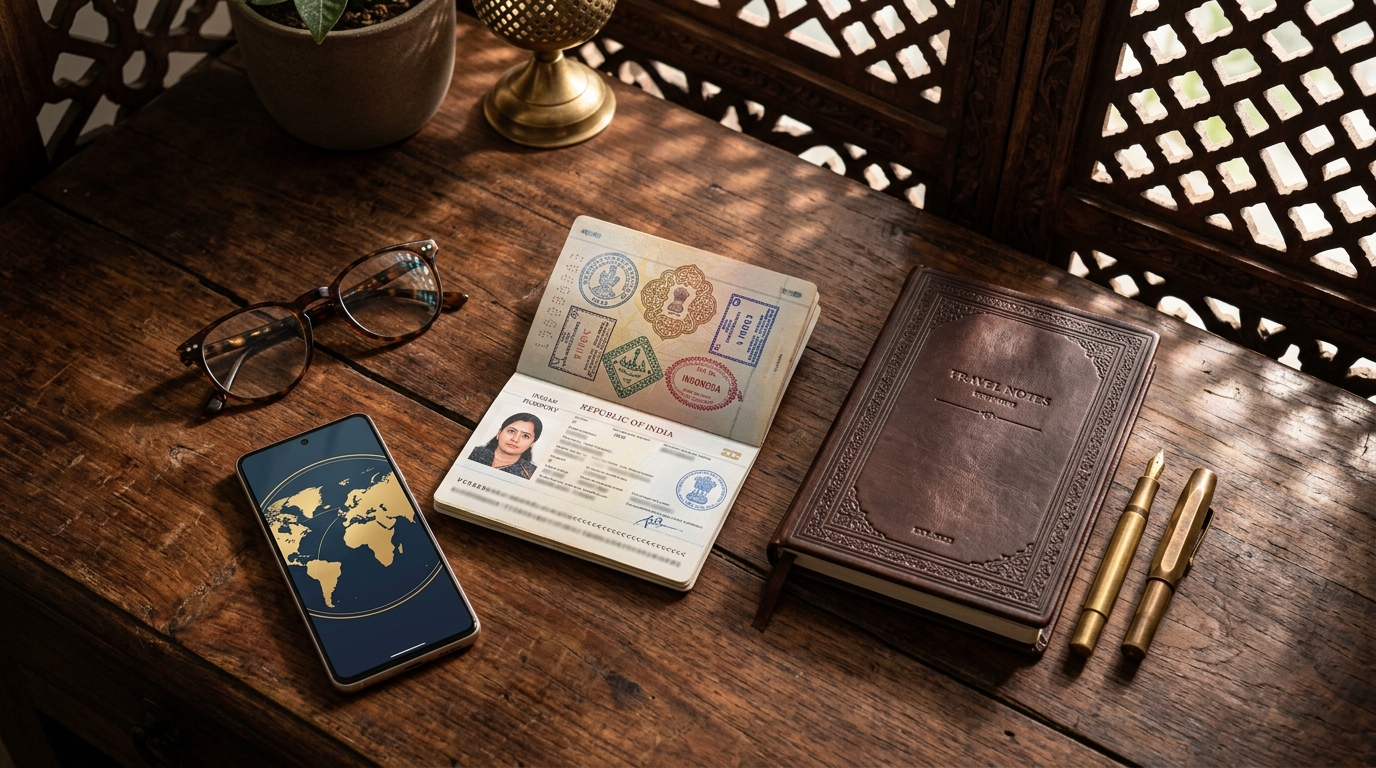 Document submission and verification for the visa stamping process in India