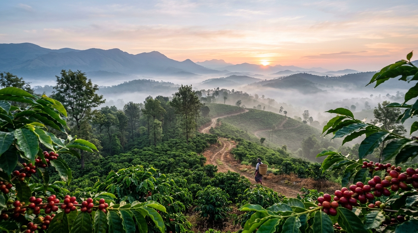 A scenic view of a highway leading to a mountain getaway, showcasing weekend trips in India