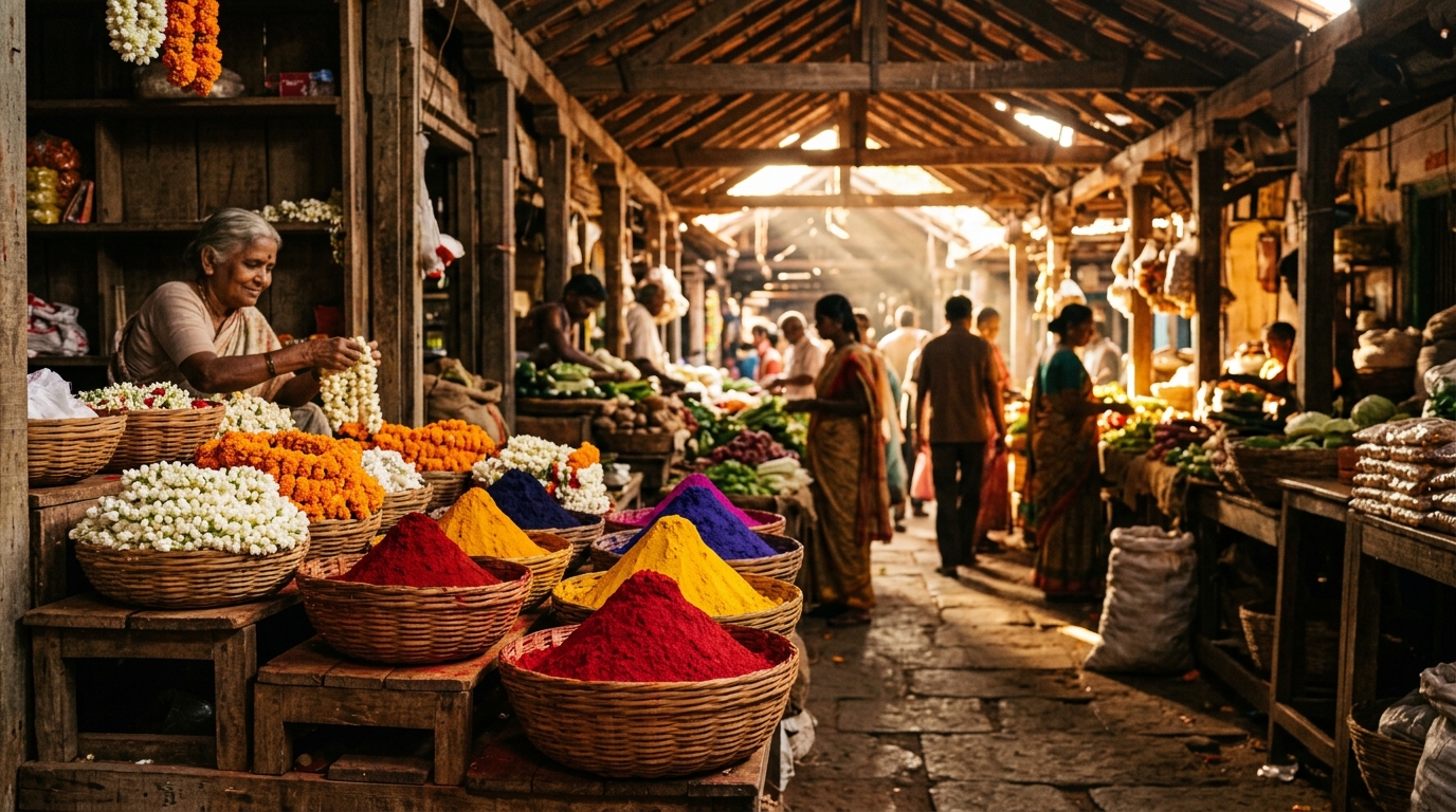 Bustling traditional markets featuring what are the places to visit in Mysore